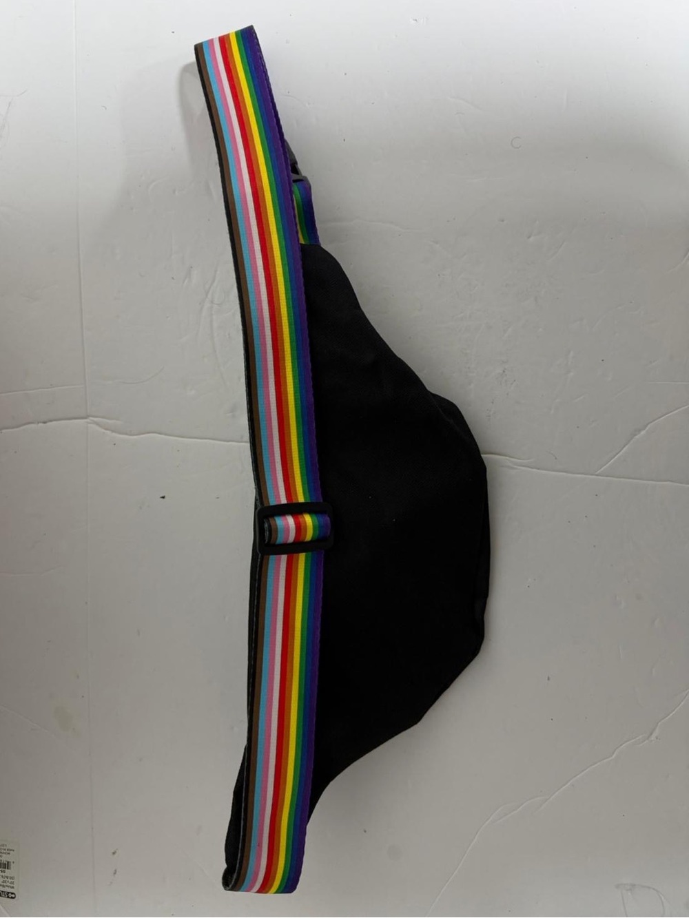 Success Brands Rainbow Strap Belt Bag Fanny Pack Crossbody Black - Picture 4 of 8